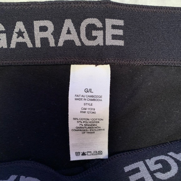 Black leggings with side grey and white stripes - Picture 5 of 5